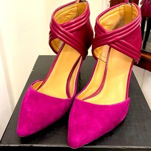 Joe’s suede and leather heels